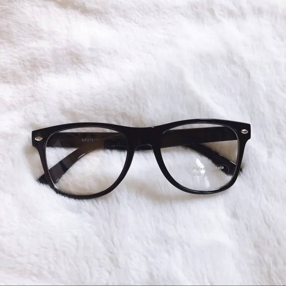 Mika Black Unisex Kids Clear Lens Sunglasses